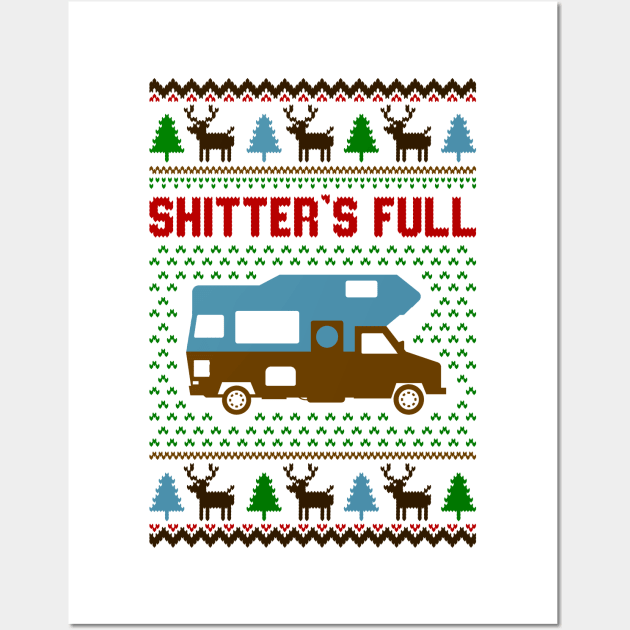 Shitters Full Ugly Sweater Wall Art by Hobbybox